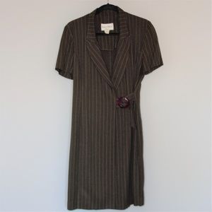 Vintage 80s Olive Green Wrap Dress